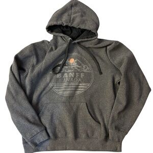 Banff National Park Gray Hooded Sweatshirt